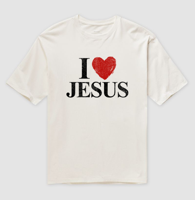 Tshirt Oversized I Love Jesus