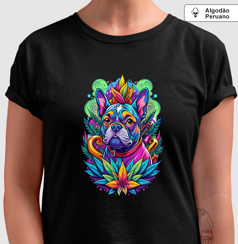 Camiseta Algodão Peruano Trippy Bulldog