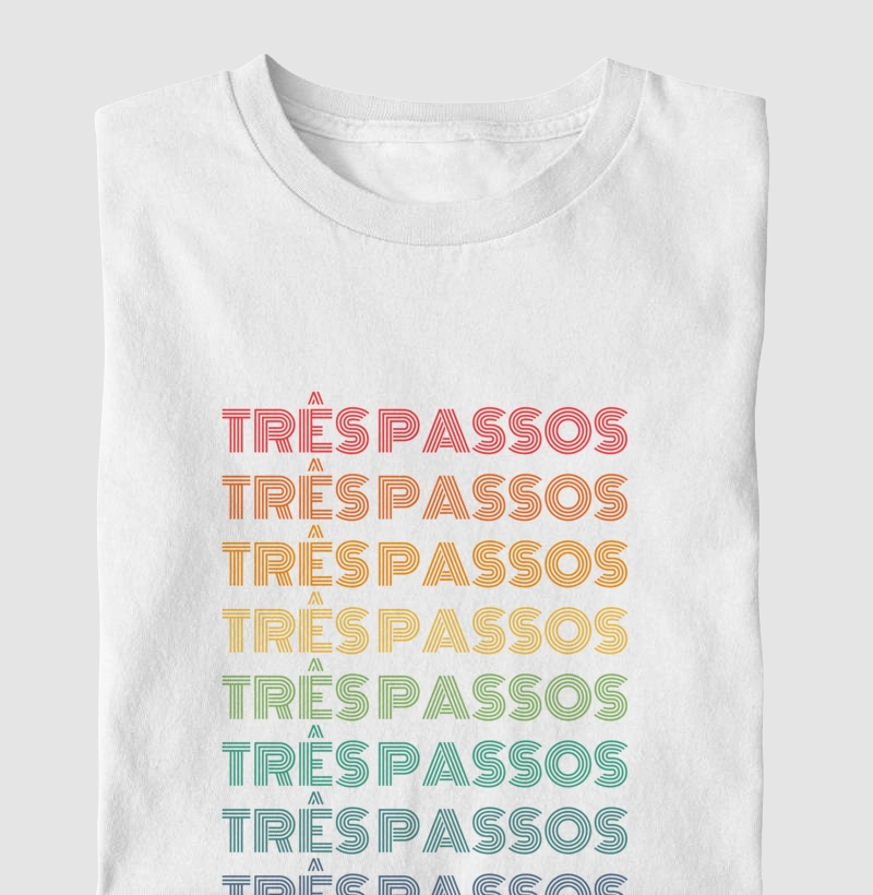 Três Passos Letreiro Retrô