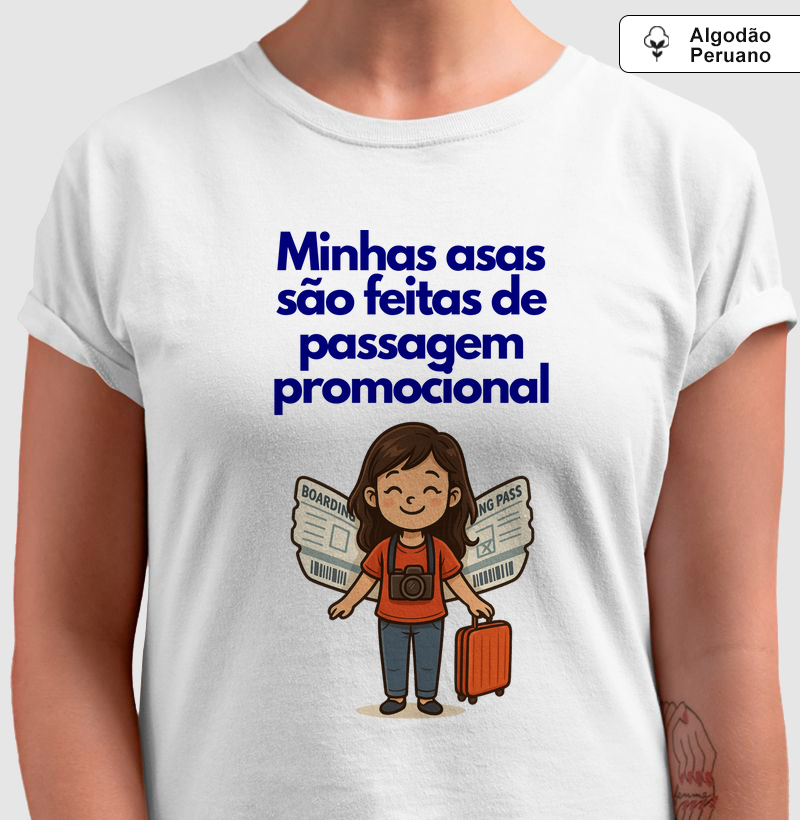 Minhas asas são feitas de passagem promocional
