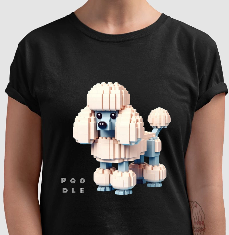 Camiseta Poodle Estilo Bloco de montar!