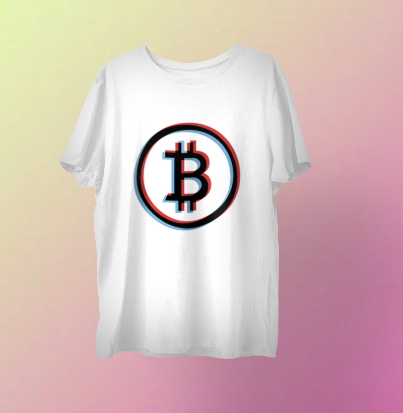 T Shirt BTC logo estilo Tik Tok