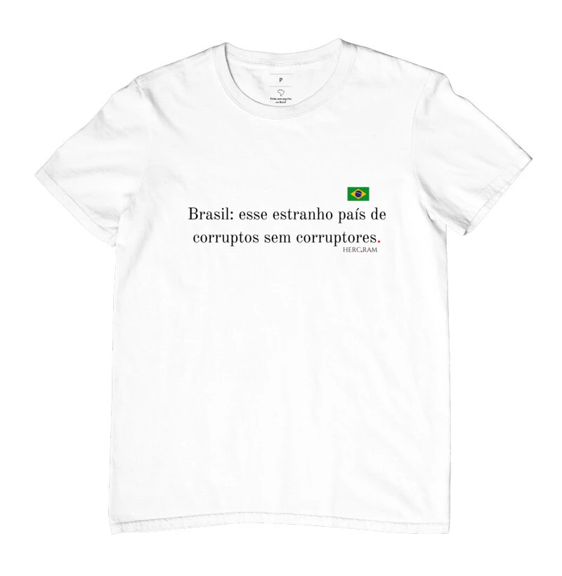 Camiseta Masculina Herc.Ram Brasil estranho 