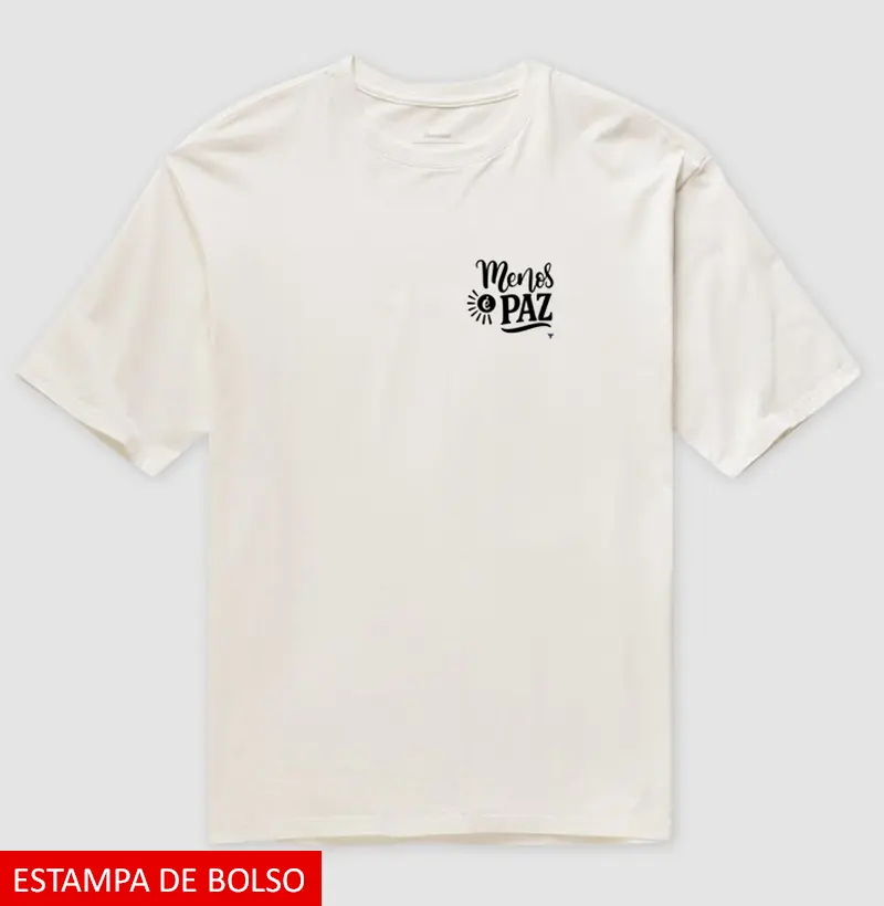 Menos é paz (estampa de bolso)