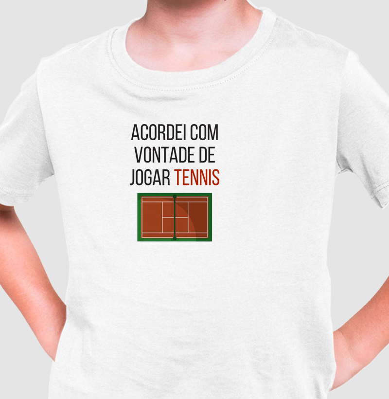 Acordei com vontade de jogar tennis