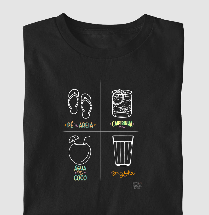 Camiseta Kit Praia Ilustração