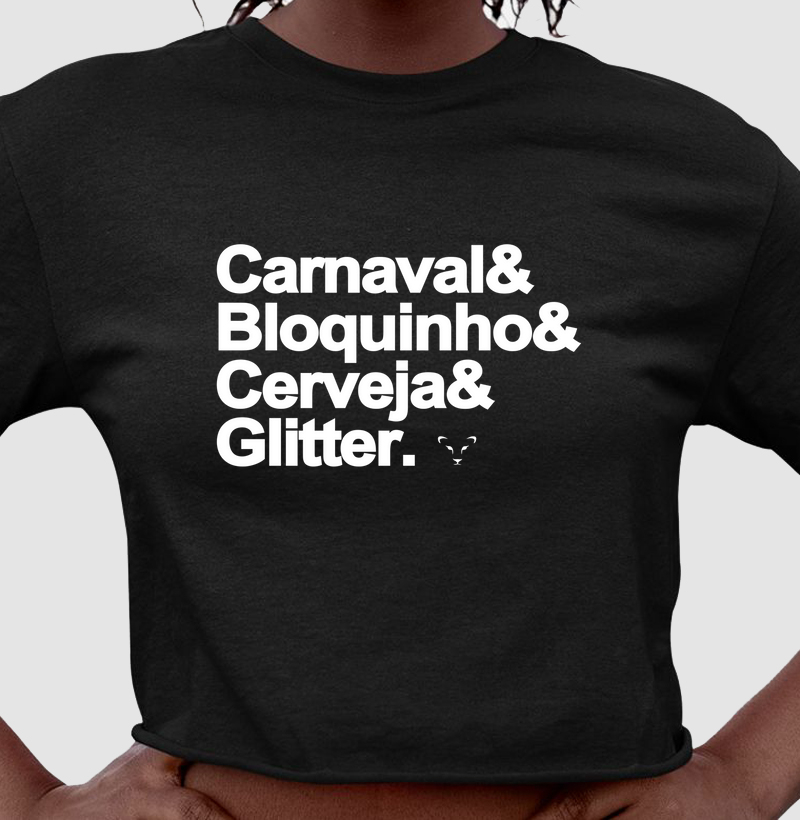 cropped coleção carnaval - carnaval bloquinho cerveja glitter