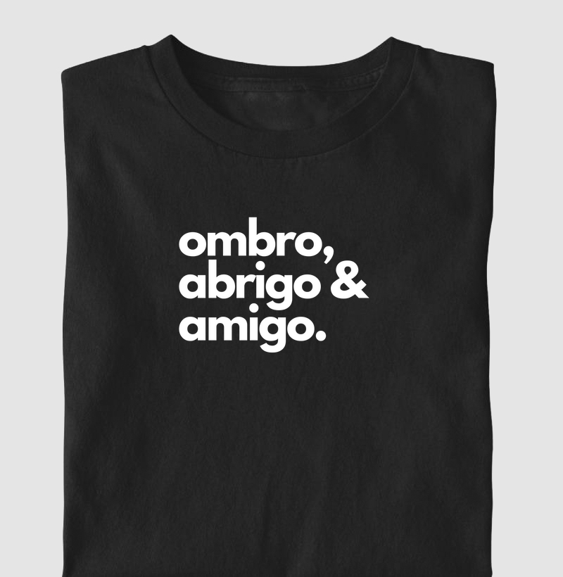 "ombro, abrigo & amigo" | Algodão Premium