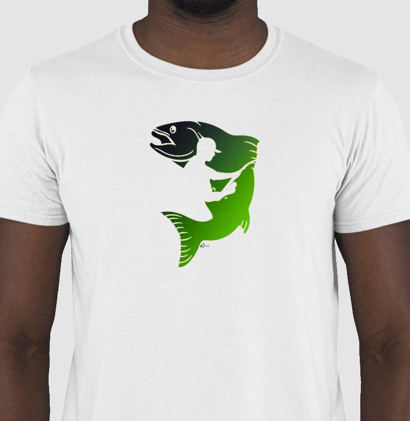 Pescador Esportivo na Fisgada Verde