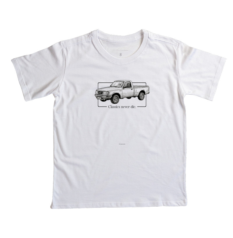 Camiseta Ford Ranger XLT 1997 – Classics Never Die – Clara