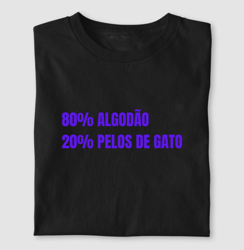 80% algodão 20% pelos de gato