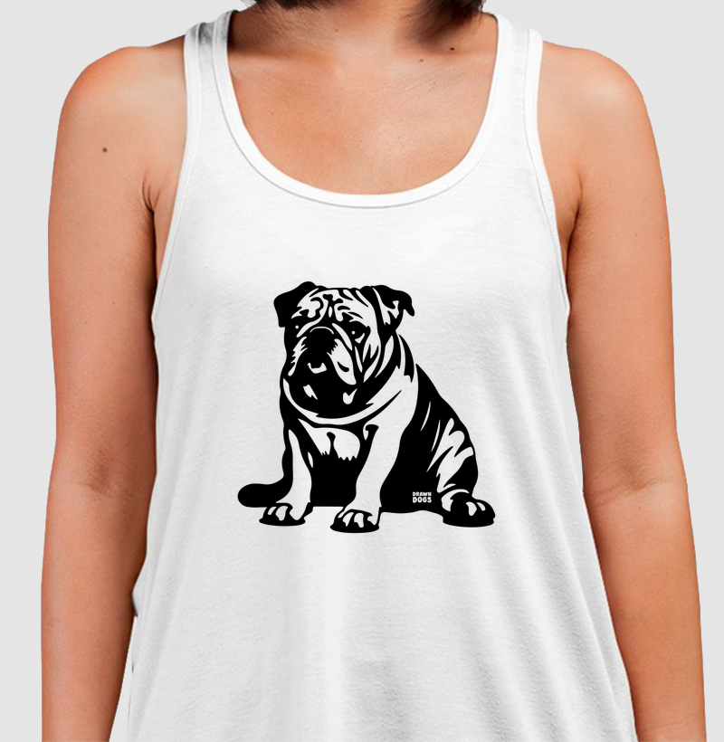 Bulldog inglês sentado