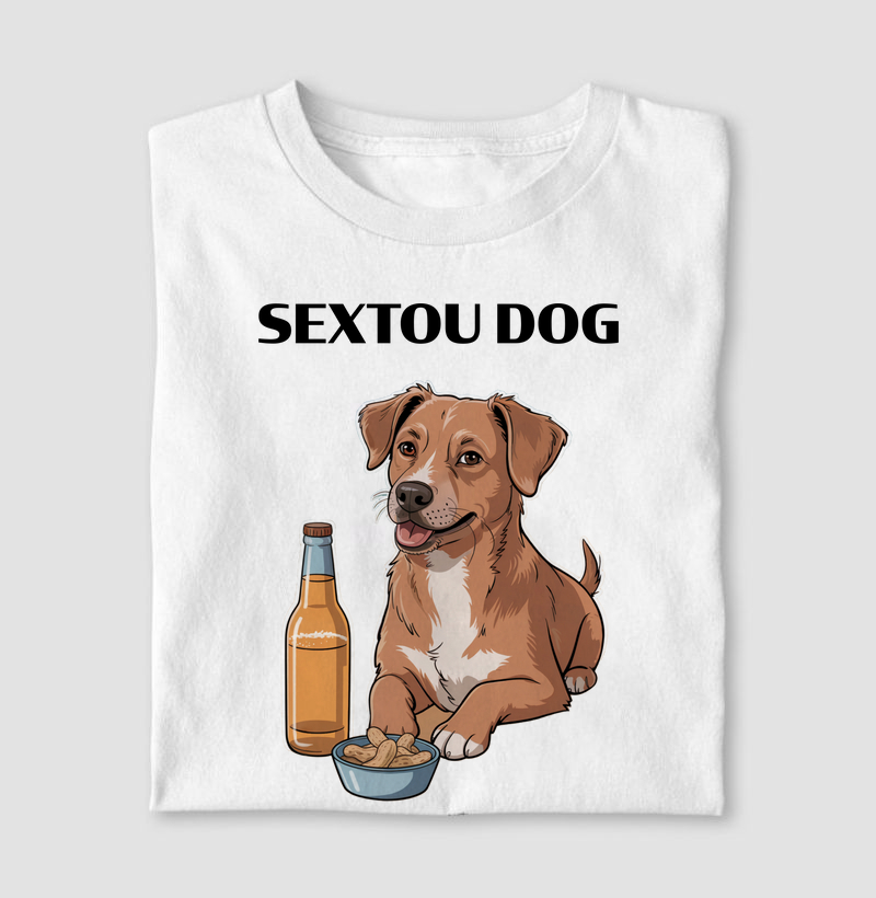 Camiseta Sextou Dog (Caramelo & Cerveja)