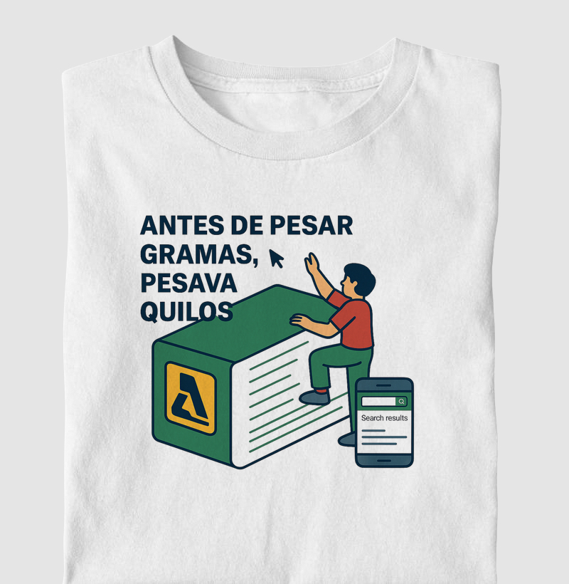 Camiseta Antes pesava quilos