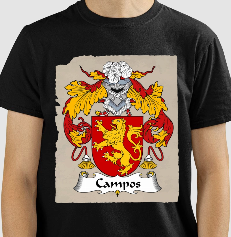 Camiseta Brasão Família Campos Símbolo Heráldico