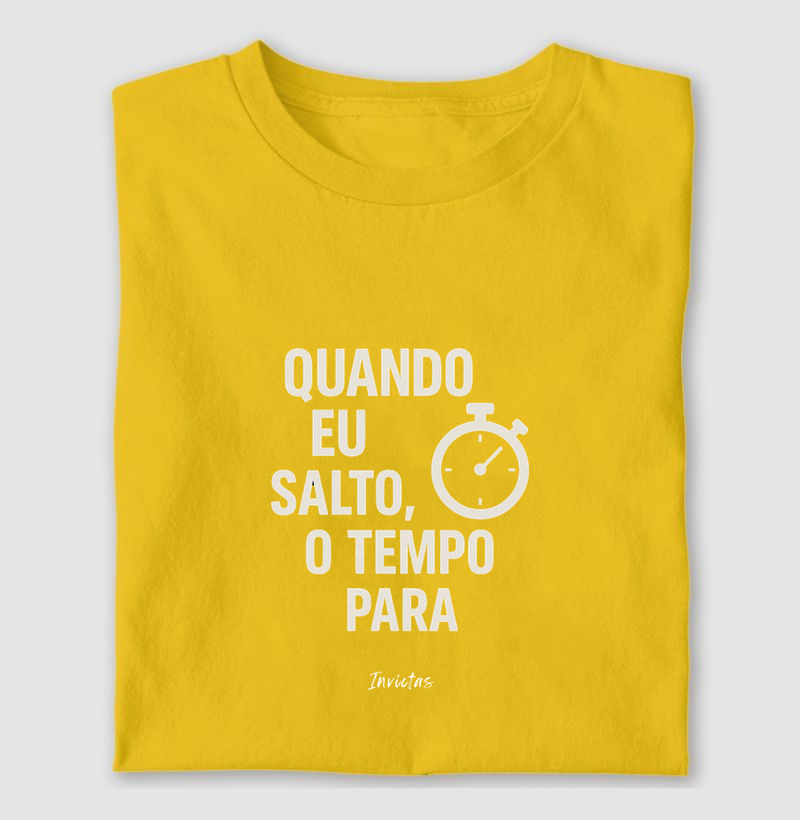 Camiseta Algodão Penteado - Quando eu salto o tempo para