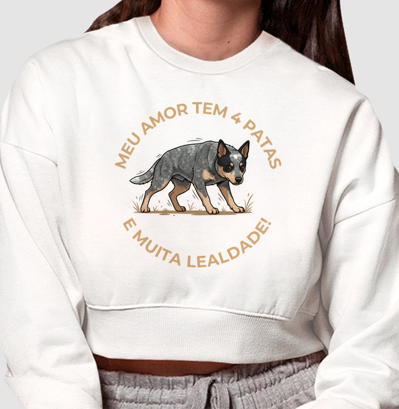 HEELER  AMOR (Boiadeiro Australiano) - Moletom Cropped