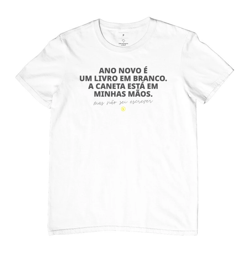 Ano novo é um livro. - camisa ano novo