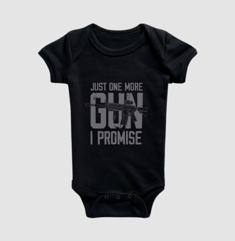 Body Infantil Militar Just One More Gun I Promise