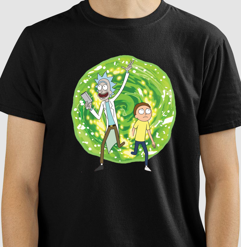 T-shirt Rick and Morty - Viagem Interdimensional