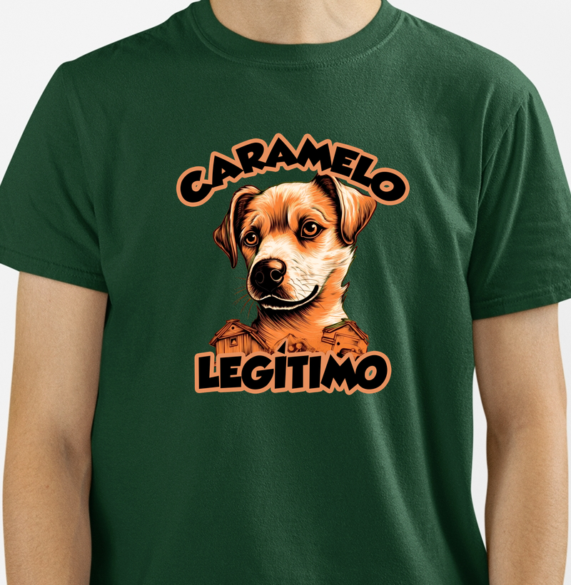 CAMISETA COM ESTAMPA CARAMELO LEGÍTIMO