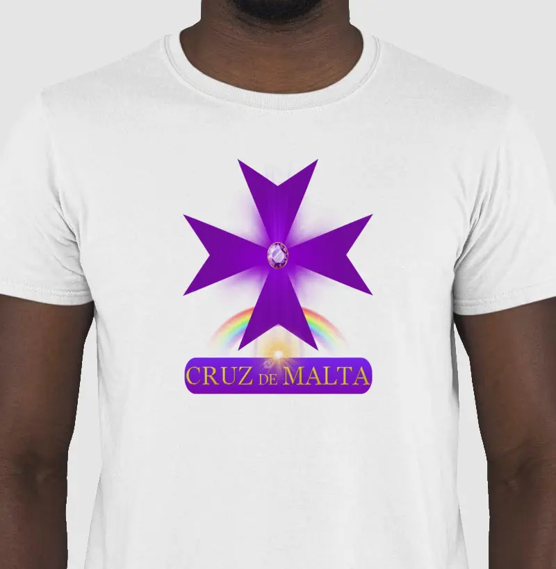 Camiseta CRUZ DE MALTA Violeta - Estrela+7 Raios