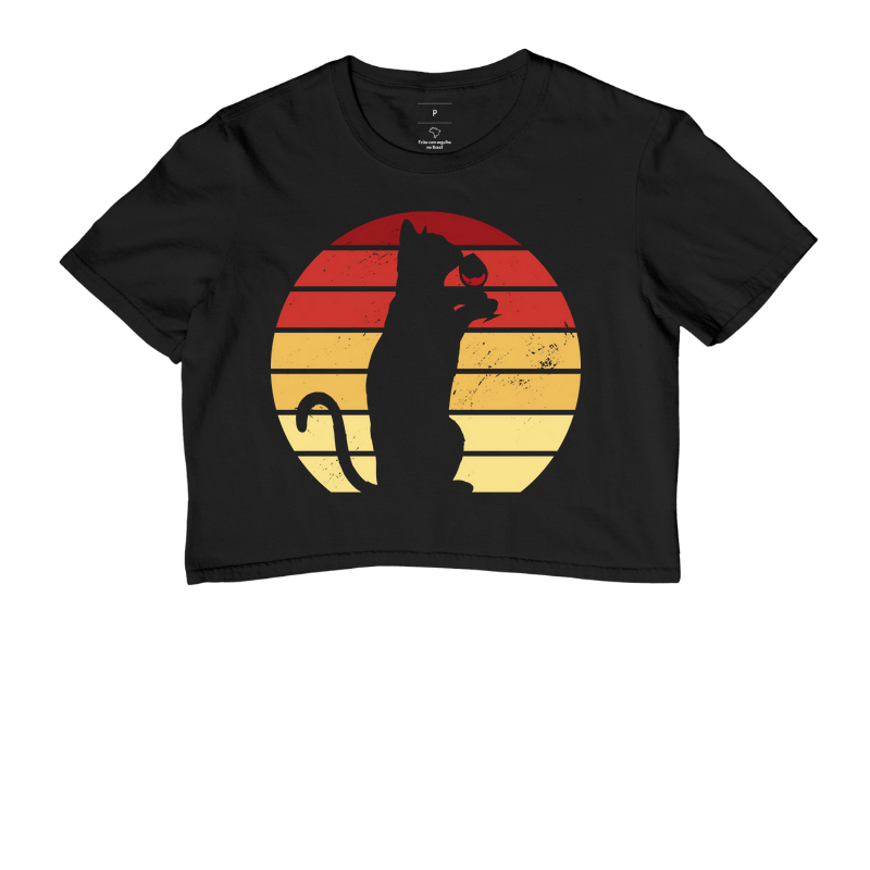 Camiseta Cat Sunset Vibes