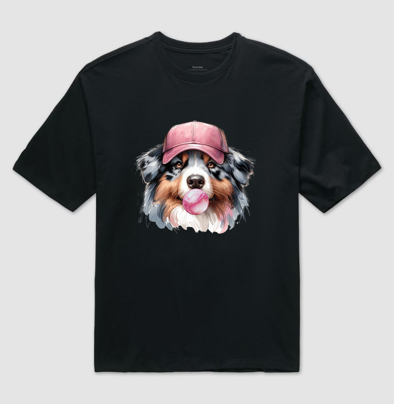 Australian Shepherd Boné e Chiclete
