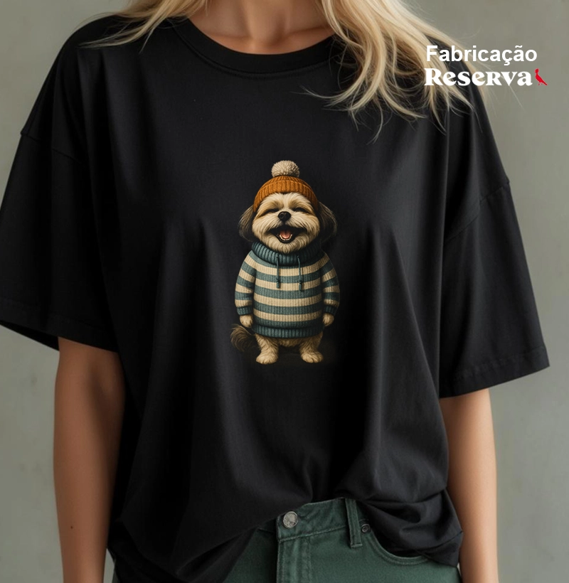 Shih Tzu de toca de lã