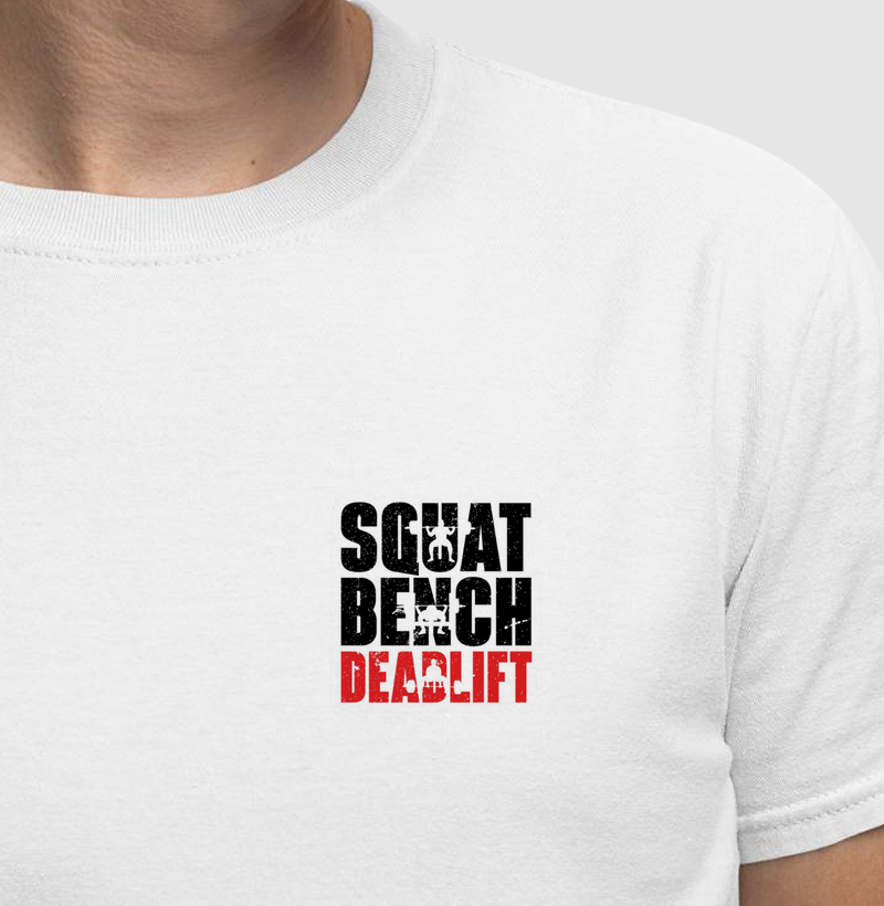 Camiseta Squat, Bench and Deadlift