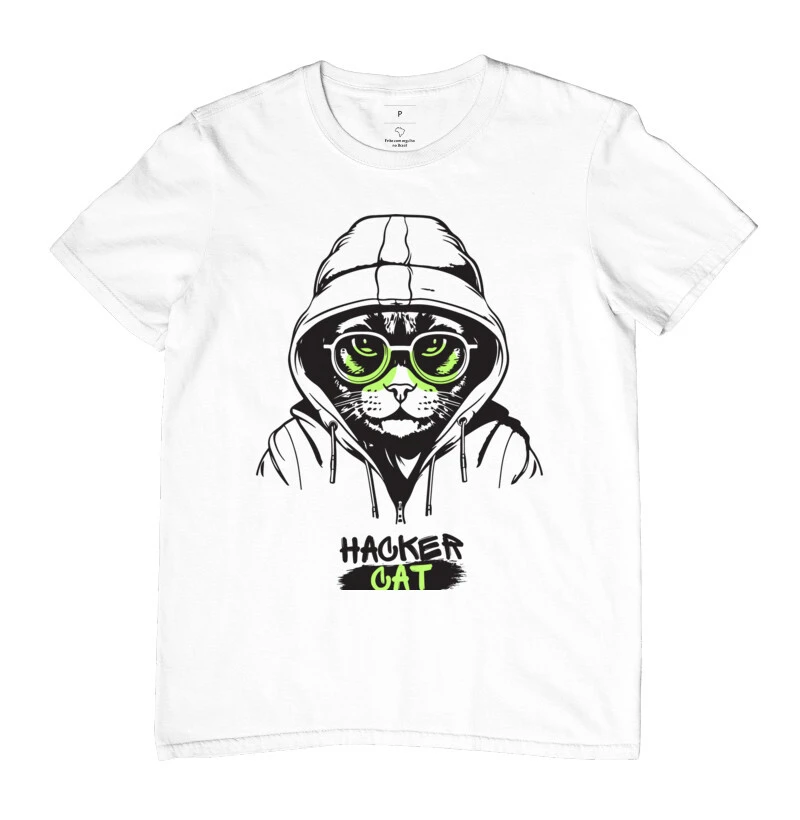 Camiseta - Hacker Cat