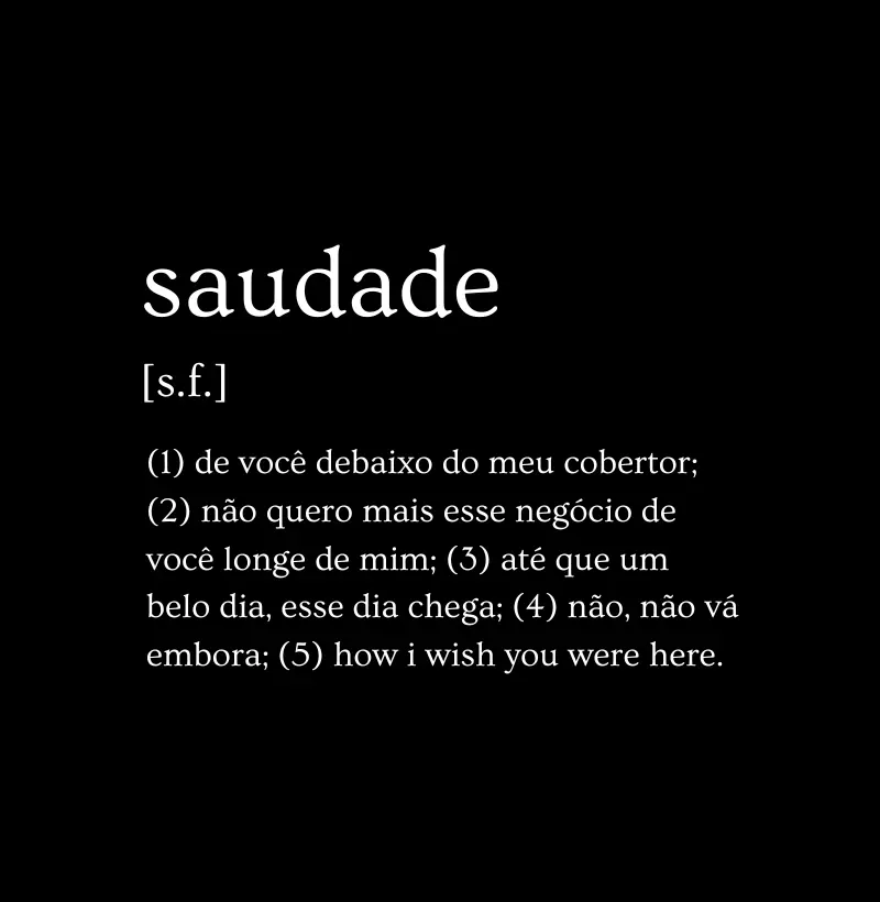 Definição Saudade