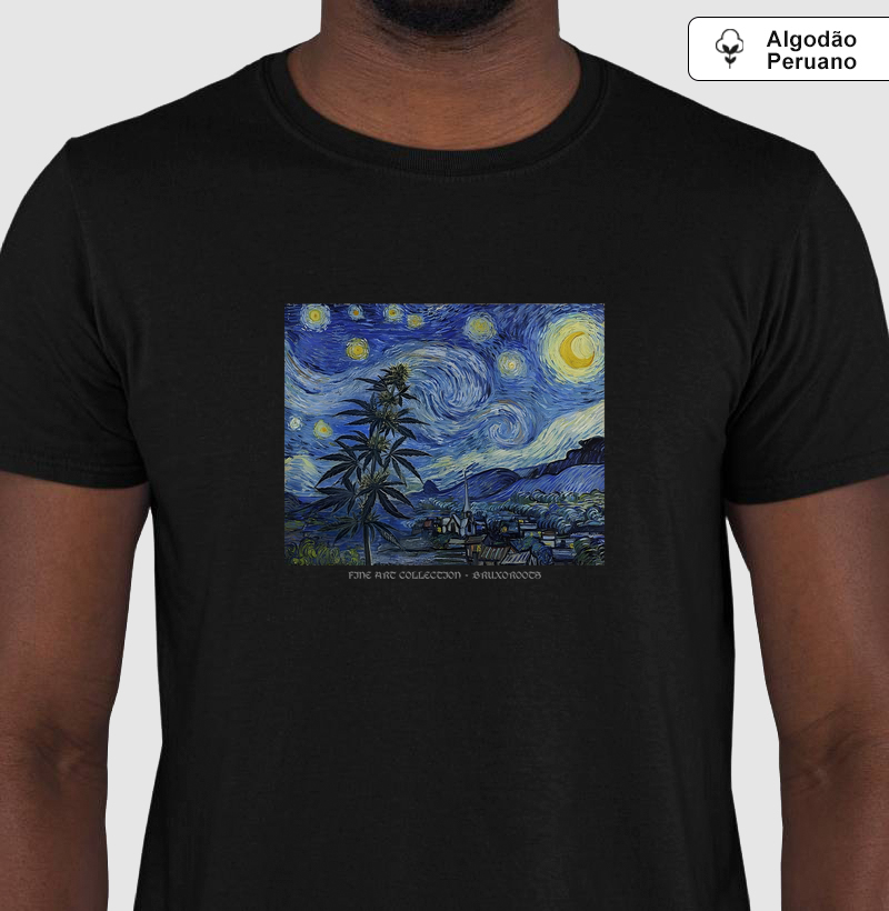 Camiseta Algodão Peruano BR00096 Noite Estrelada