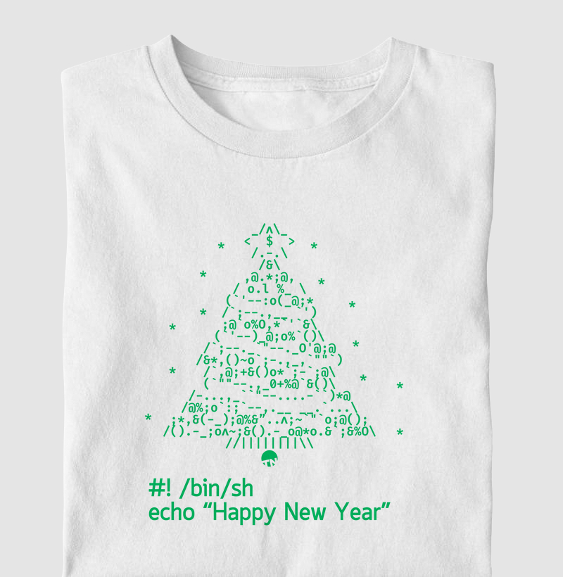 Camiseta Script Feliz Ano Novo