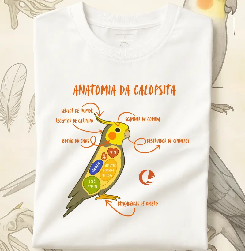 Camiseta Anatomia da Calopsita
