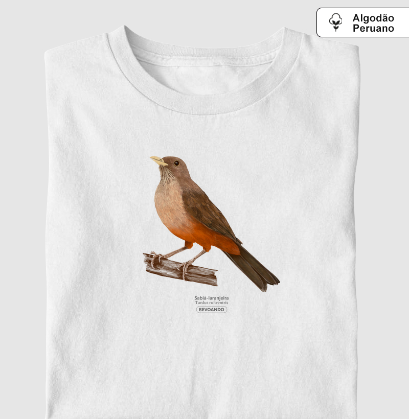 Inky Aves - Sabiá-laranjeira - Algodão Peruano