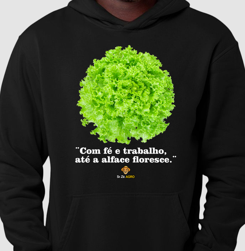 Com fé e trabalho, até a alface floresce.
