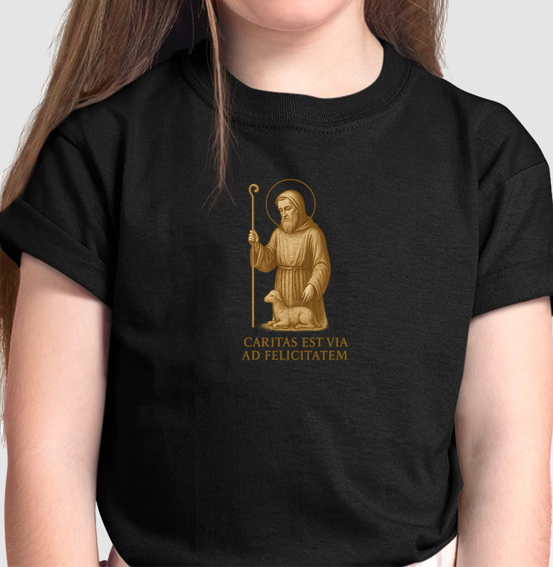 Camiseta Infantil Caritas Est Via Ad Felicitatem