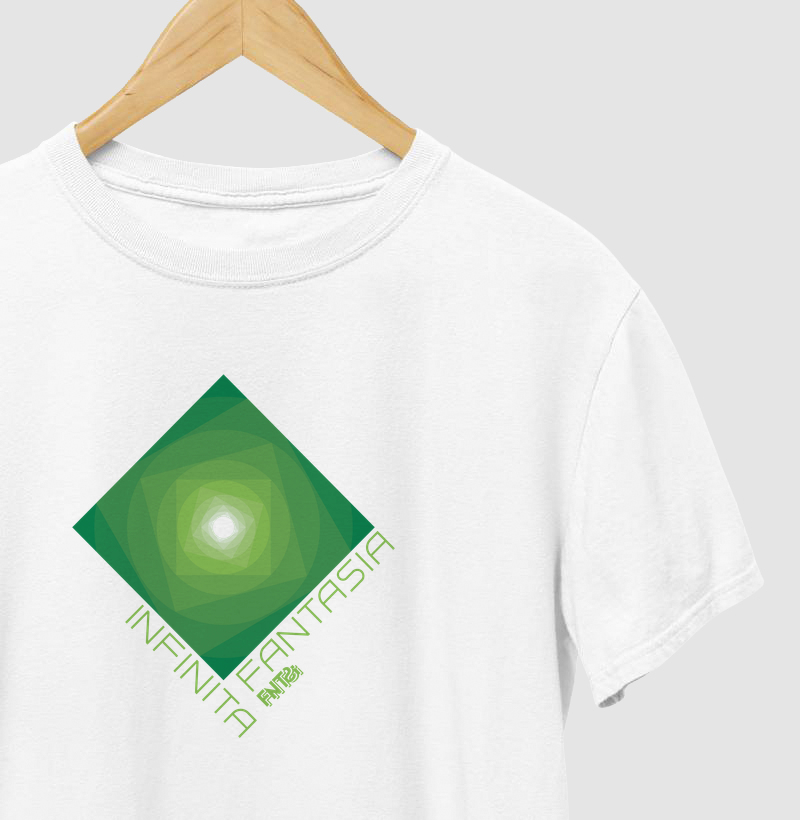 T-SHIRT "INFINITA FANTASIA" / VERDE - ESTAMPA MÉDIA