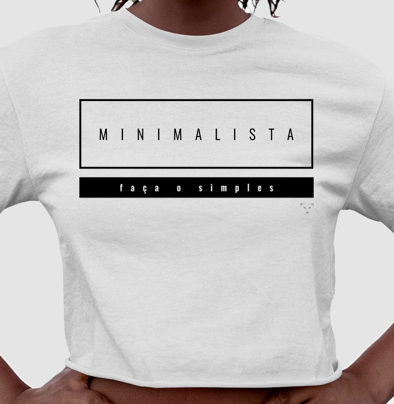 cropped coleção frases - minimalista