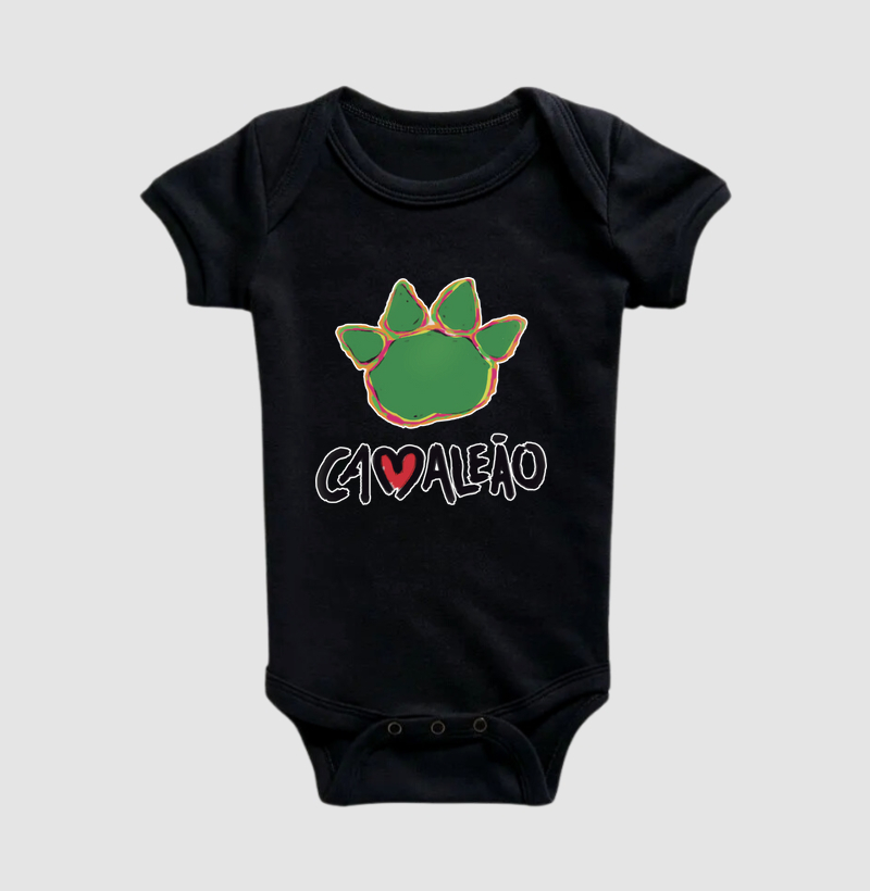 Body Infantil Camaleão Coração