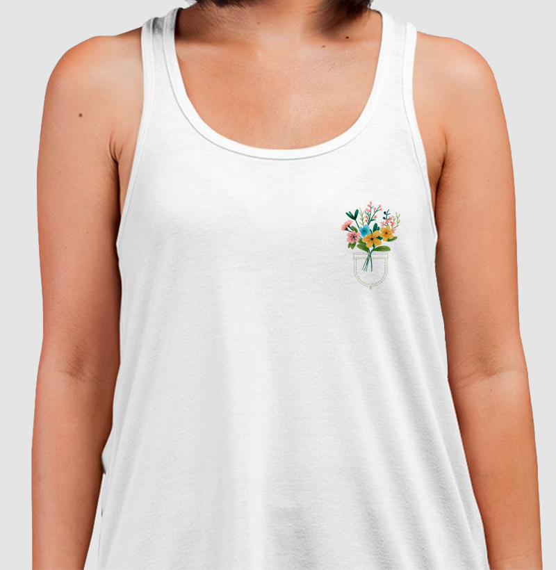 Flores no bolso