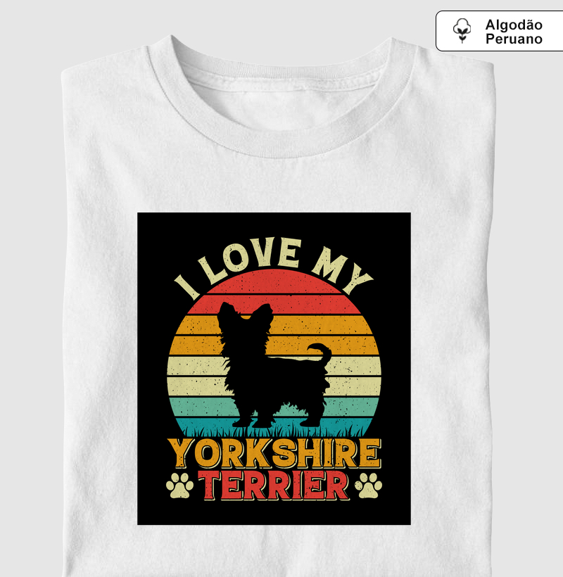 Camiseta Algodão Peruano Yorkshire Retrô