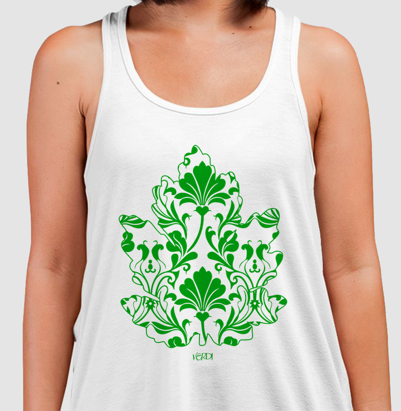 Folha com estampa floral