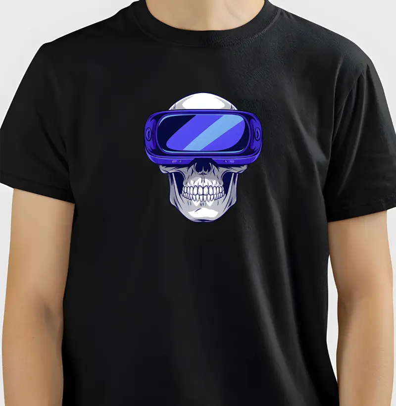 Camiseta caveira high tech