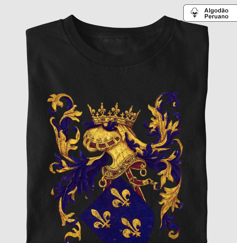 Camiseta Algodão Peruano Brasão de Armas da França (séculos XV e XVI)