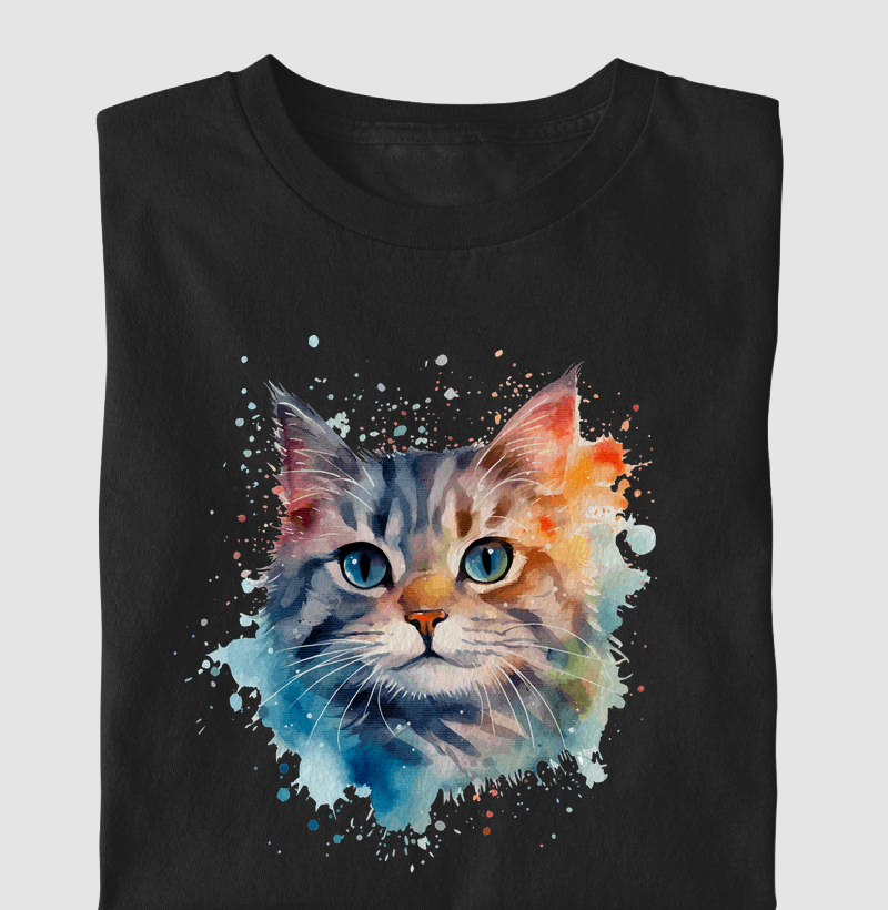 HONESTEE GATO AQUARELA