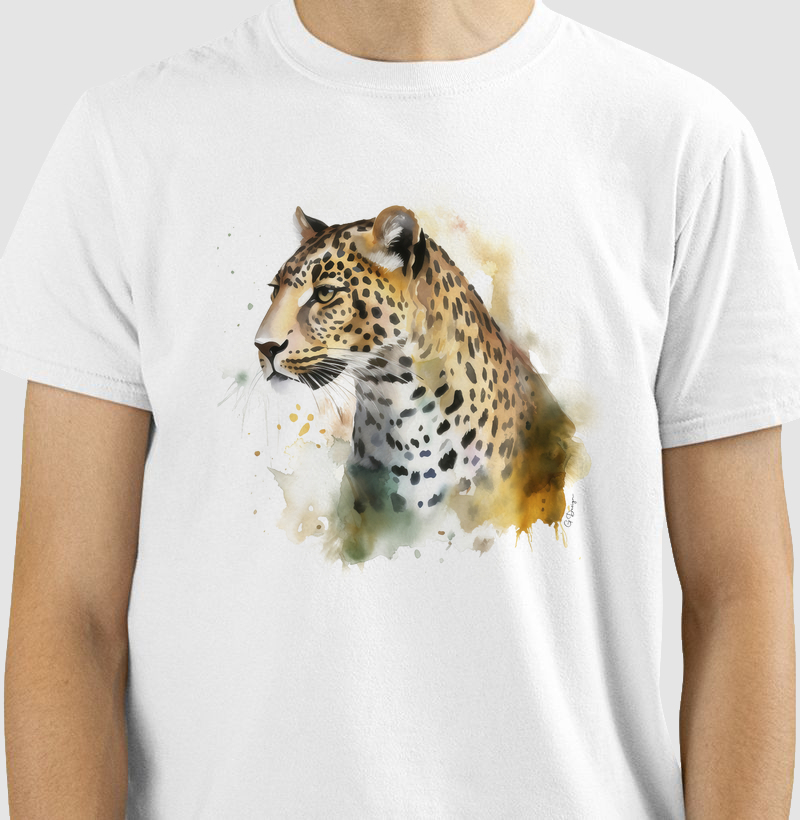 Camiseta Onça Colorida 