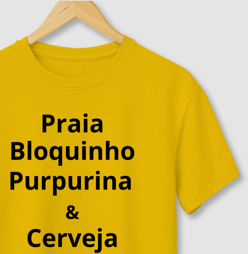 Praia, Purpurina, bloquinho e cerveja