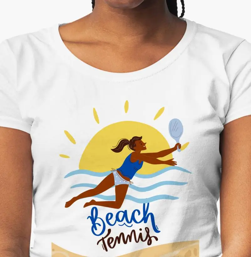 Beach tennis atleta